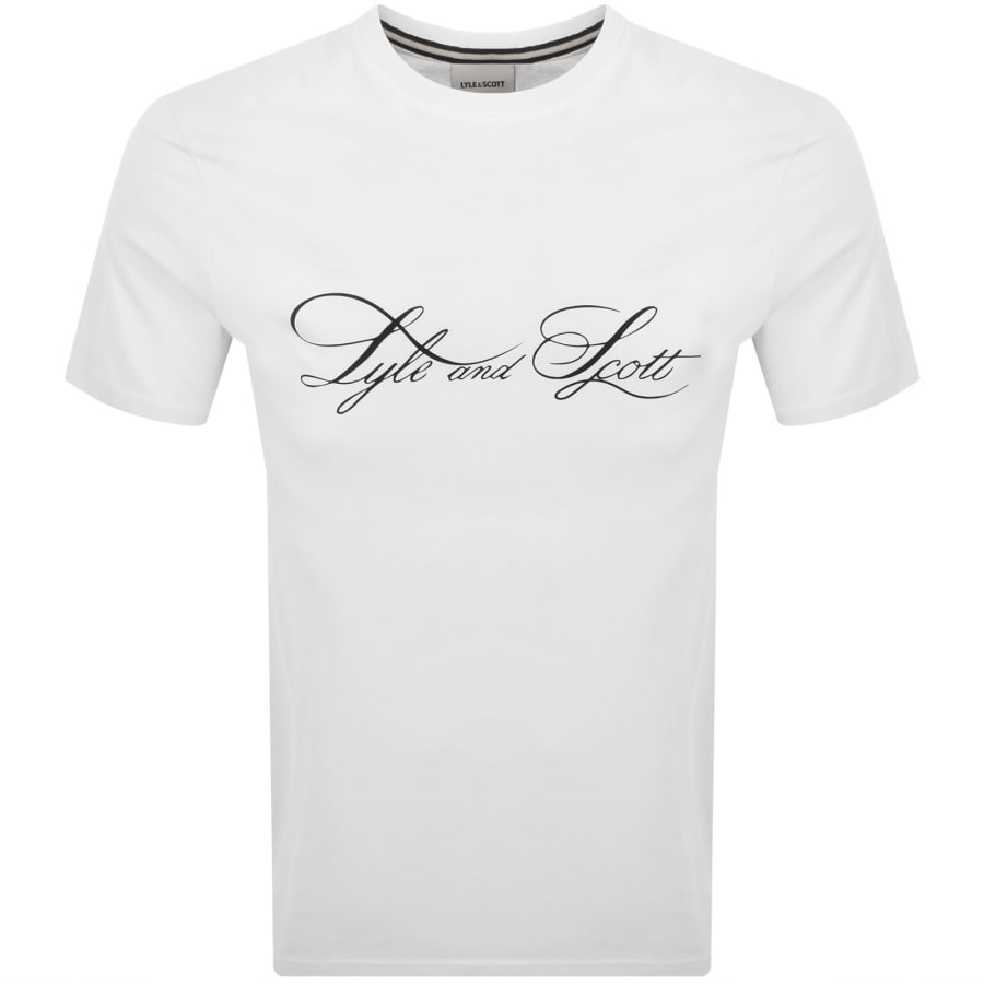 Image number 1 for Lyle And Scott Superfine Graphic T Shirt White