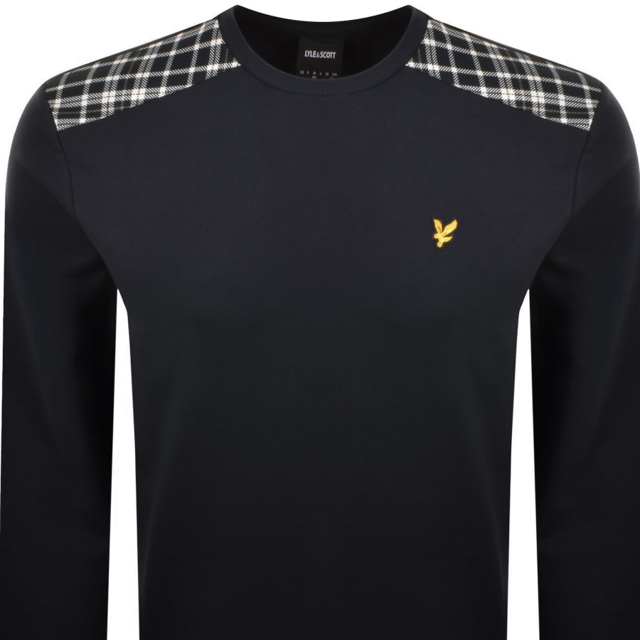 Image number 2 for Lyle And Scott Panelled Sweatshirt Navy