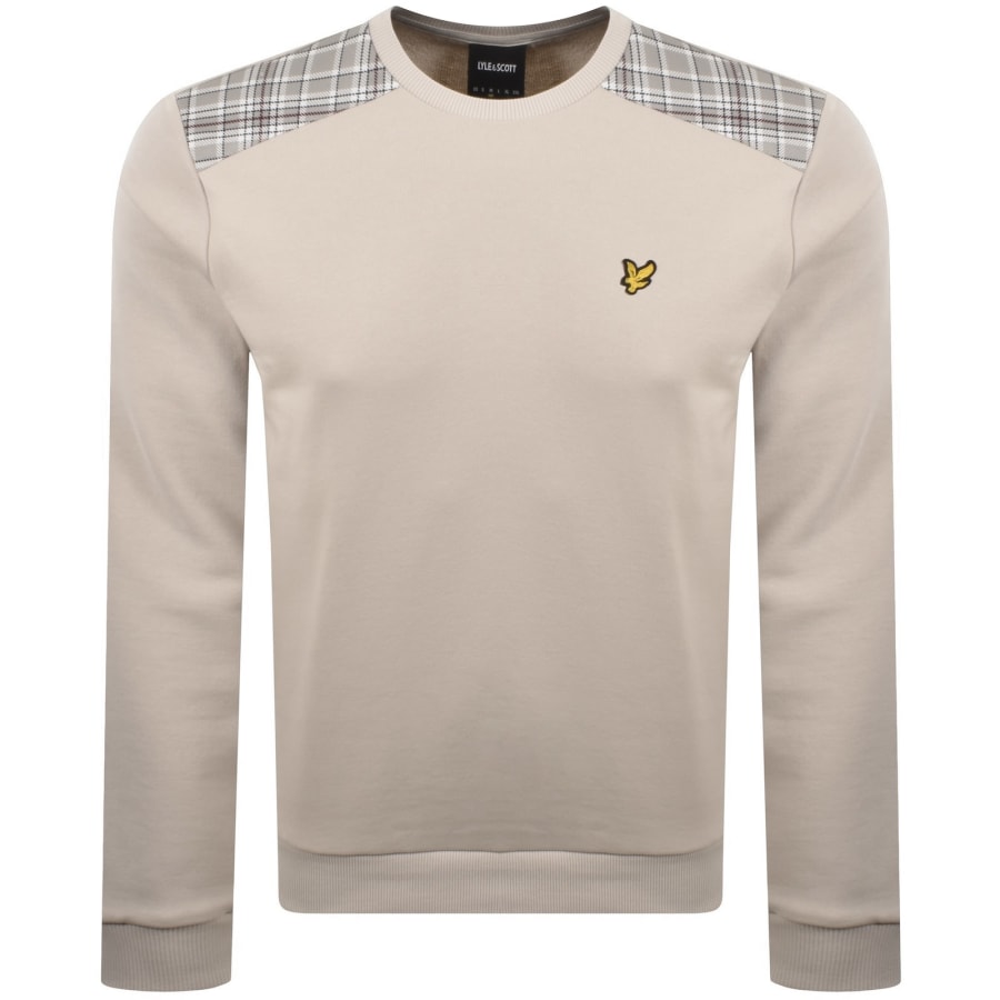 Image number 1 for Lyle And Scott Panelled Sweatshirt Beige