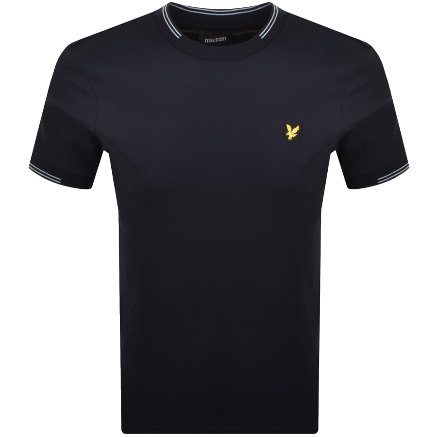 Image number 1 for Lyle And Scott Fine Tipped T Shirt Navy