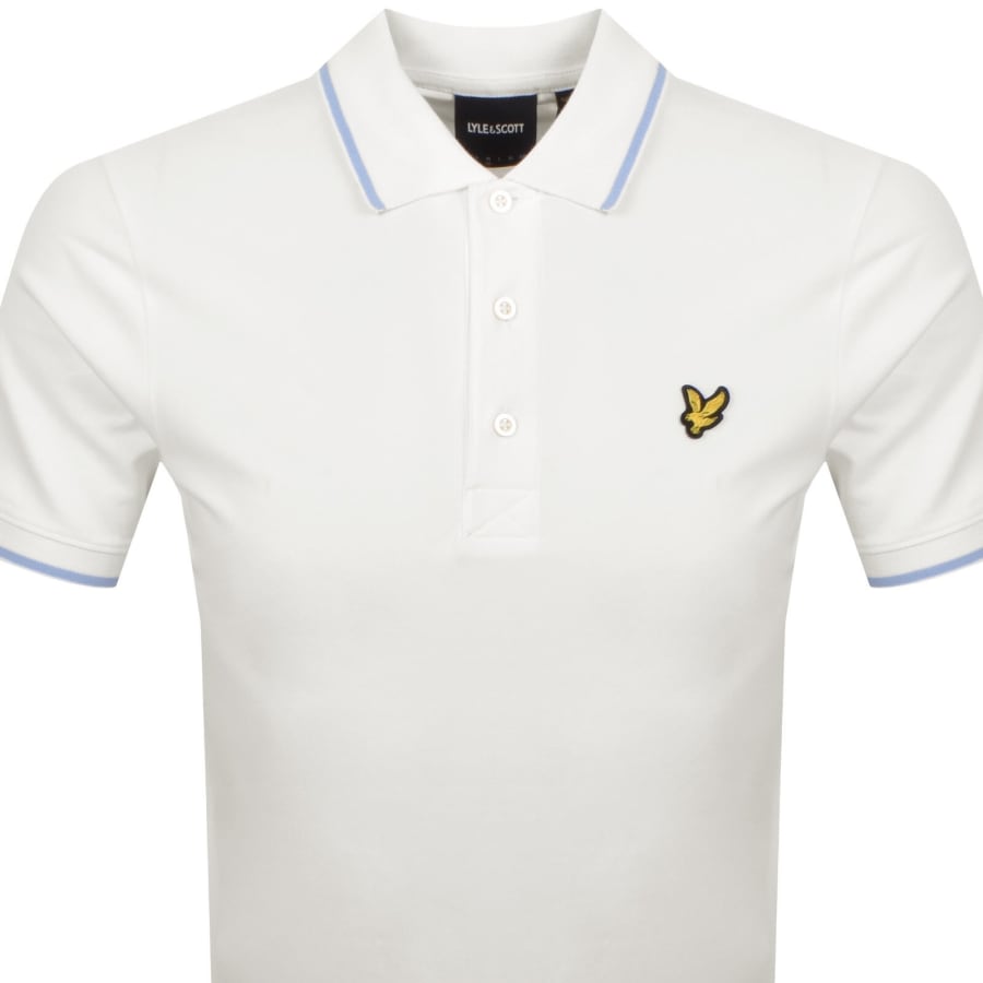 Image number 2 for Lyle And Scott Tipped Polo T Shirt White
