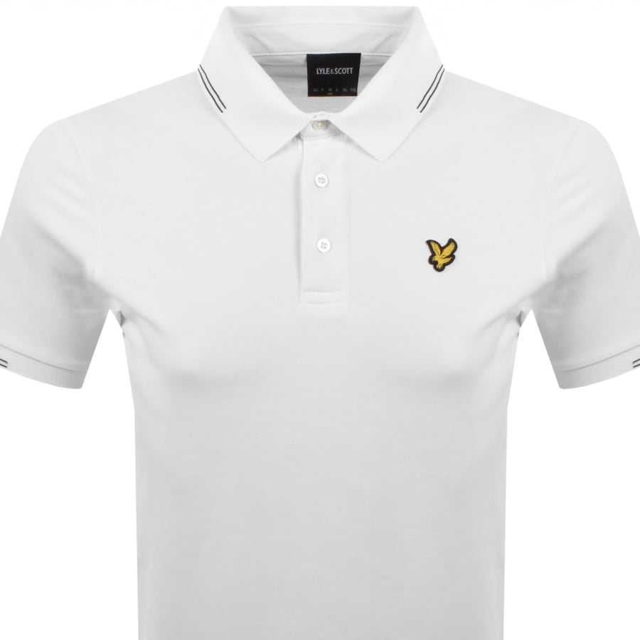 Image number 2 for Lyle And Scott Fine Tipped Polo T Shirt White