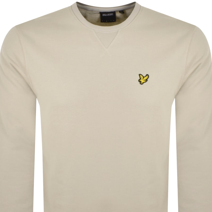 Image number 2 for Lyle And Scott Crew Neck Sweatshirt Beige