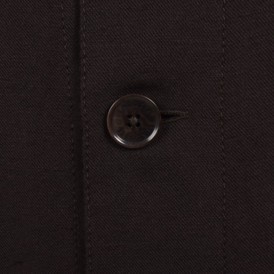 Image number 5 for Lacoste Linen Blend Overshirt Brown