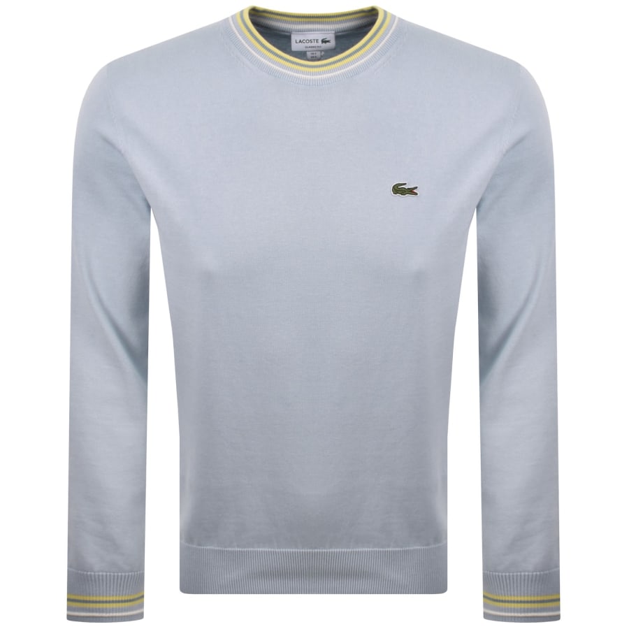 Image number 1 for Lacoste Crew Neck Knit Jumper Blue