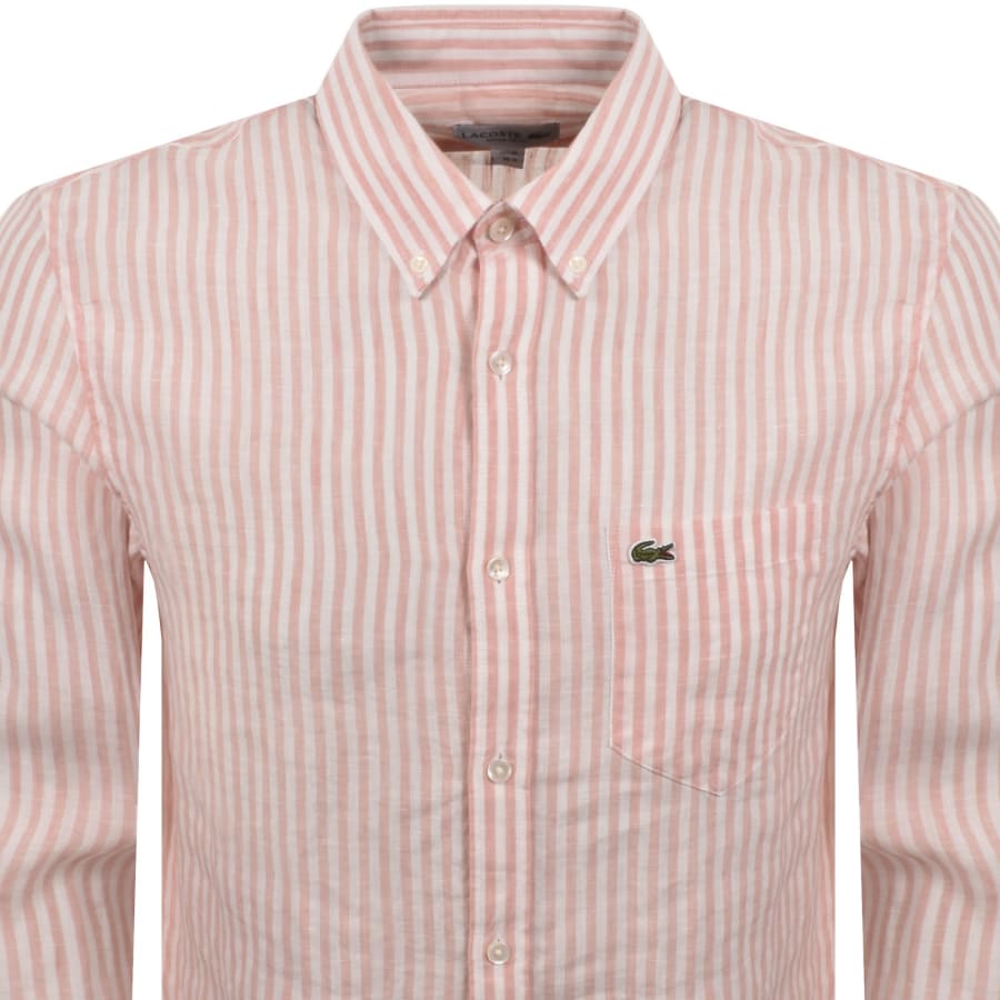 Image number 2 for Lacoste Linen Shirt Pink
