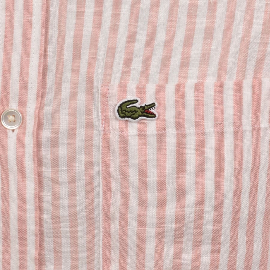 Image number 3 for Lacoste Linen Shirt Pink