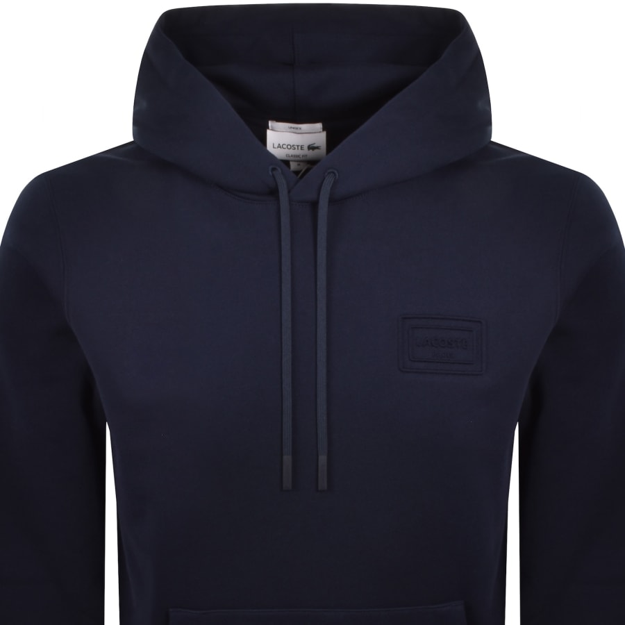 Image number 2 for Lacoste Logo Hoodie Navy