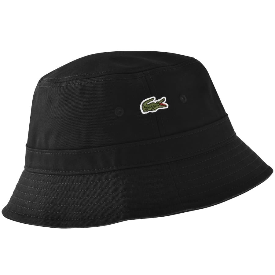 Image number 2 for Lacoste Logo Bucket Hat Black