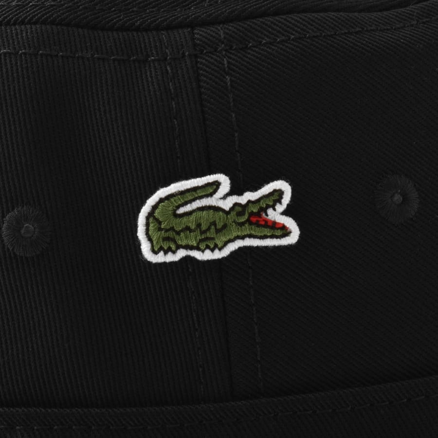 Image number 3 for Lacoste Logo Bucket Hat Black