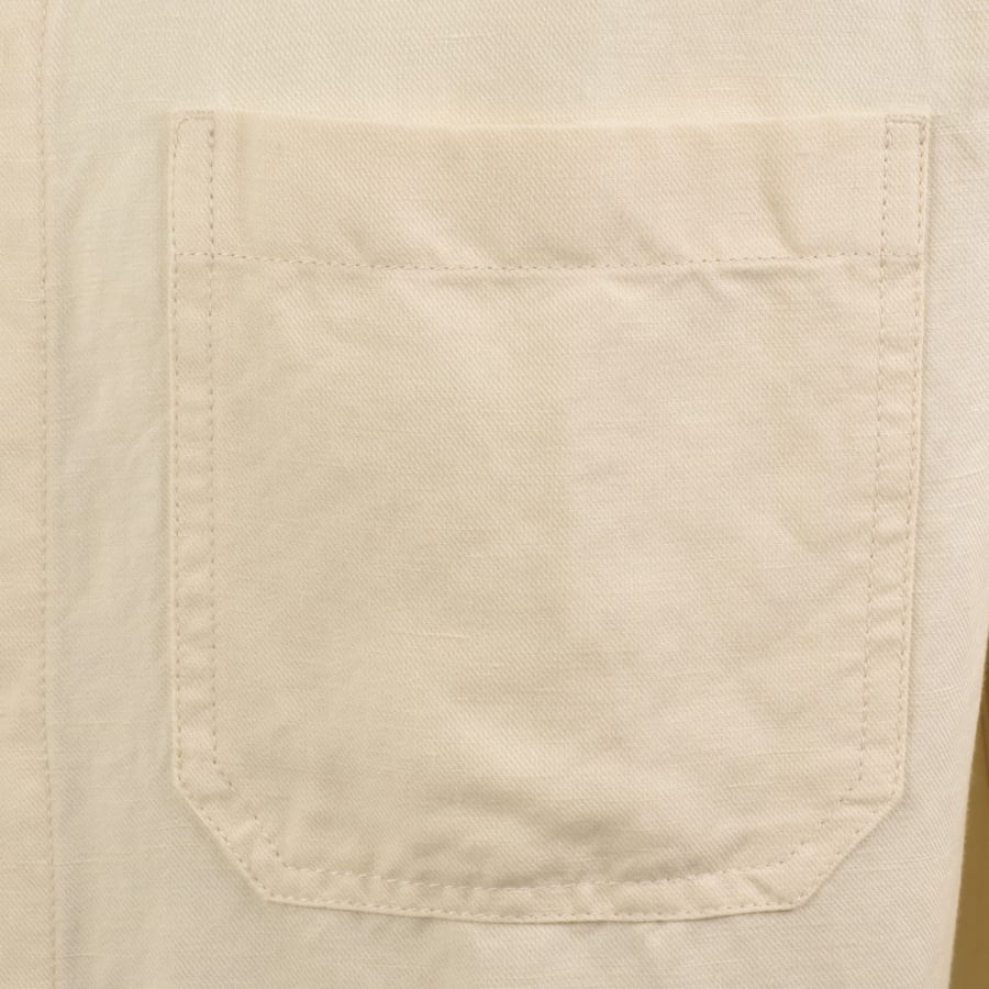 Image number 4 for Lacoste Linen Blend Overshirt Beige