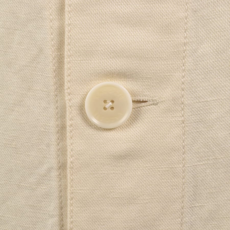 Image number 5 for Lacoste Linen Blend Overshirt Beige