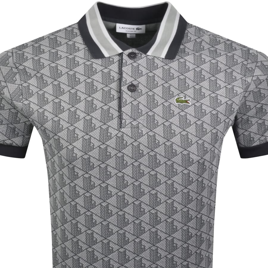 Image number 2 for Lacoste Logo Polo T Shirt Grey