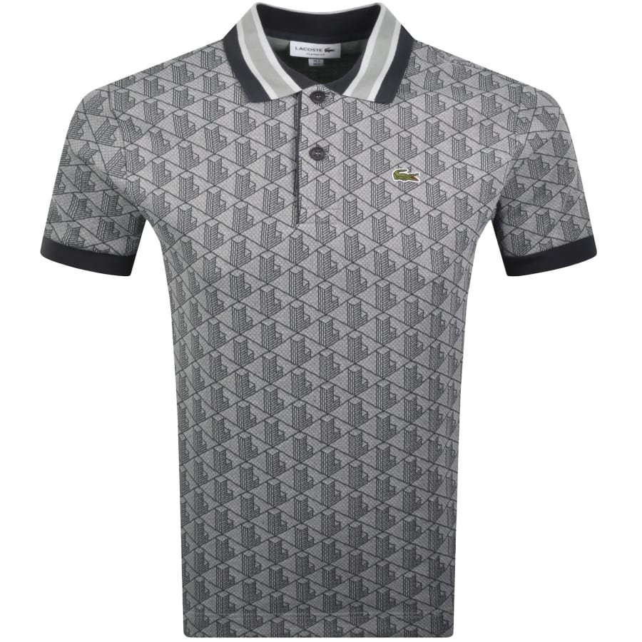 Image number 1 for Lacoste Logo Polo T Shirt Grey