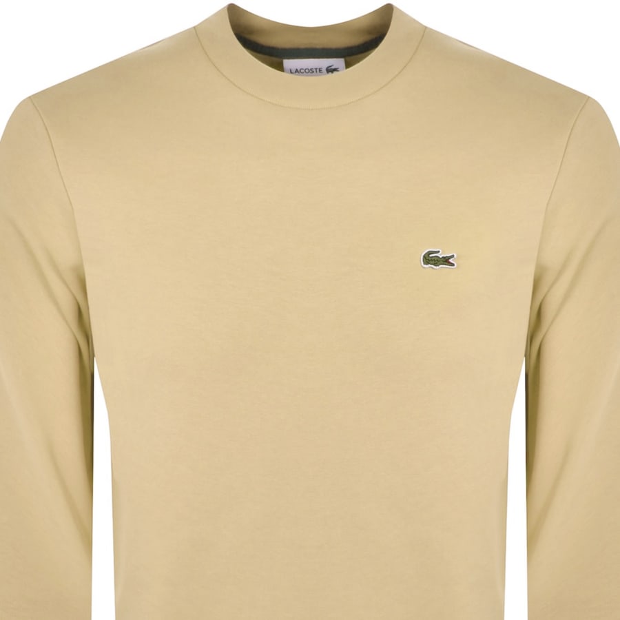 Image number 2 for Lacoste Crew Neck Sweatshirt Beige