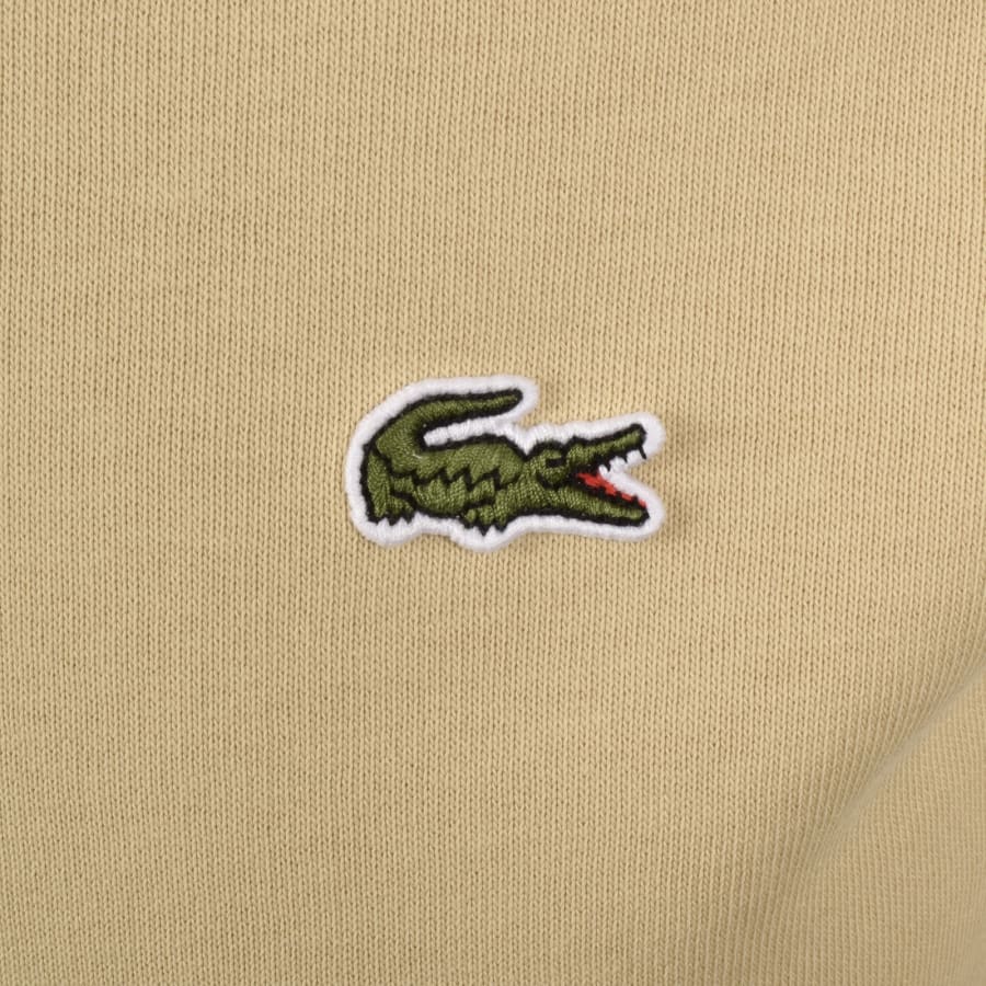 Image number 3 for Lacoste Crew Neck Sweatshirt Beige