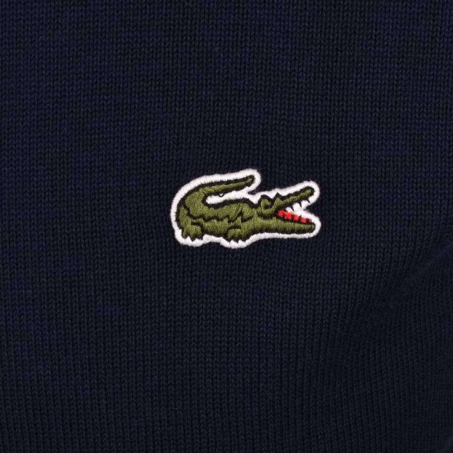 Image number 3 for Lacoste Full Zip Knit Jumper Navy
