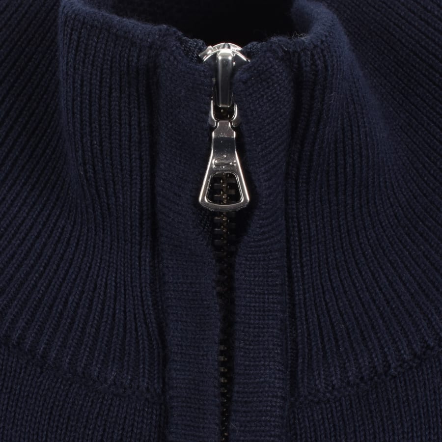 Image number 4 for Lacoste Full Zip Knit Jumper Navy