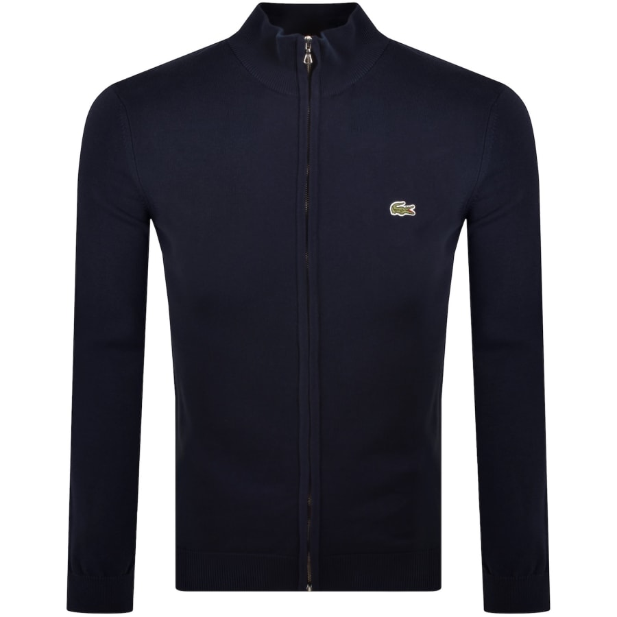 Image number 1 for Lacoste Full Zip Knit Jumper Navy
