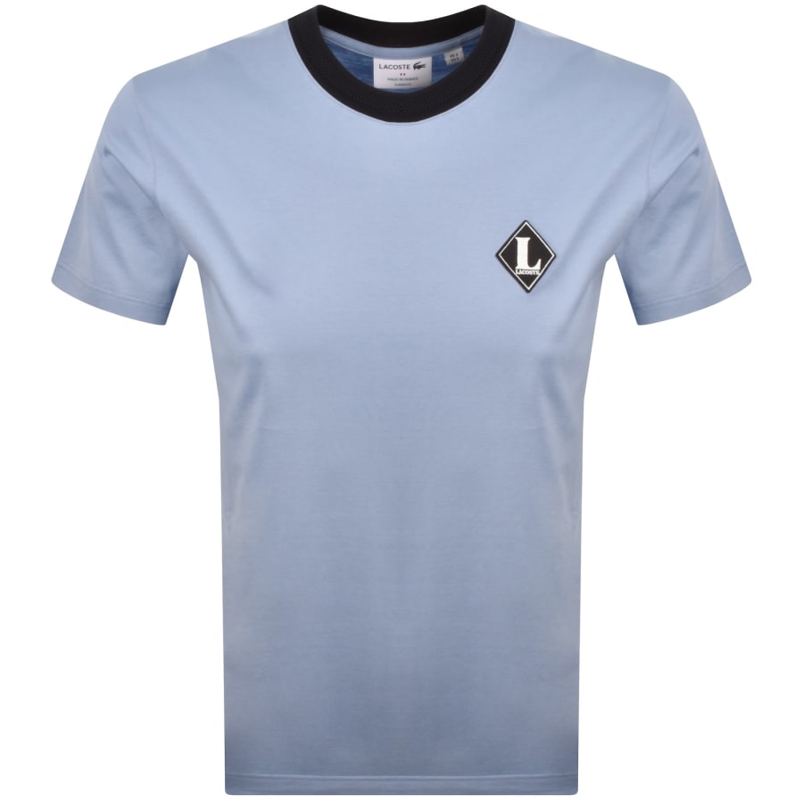 Image number 1 for Lacoste Badge Logo T Shirt Blue