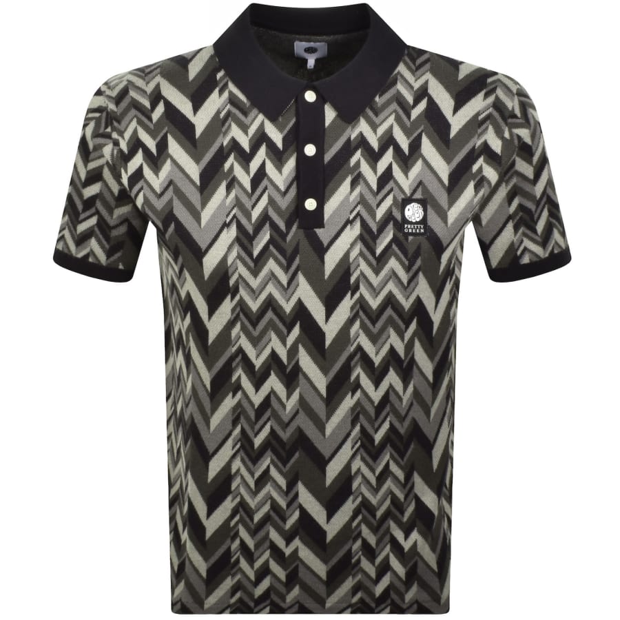 Image number 1 for Pretty Green Startship Knit Polo Black