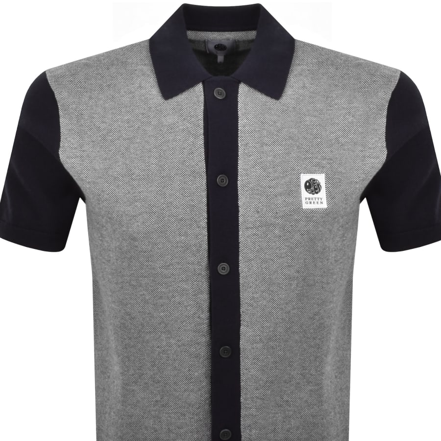 Image number 2 for Pretty Green Roxy Knit Shirt Navy