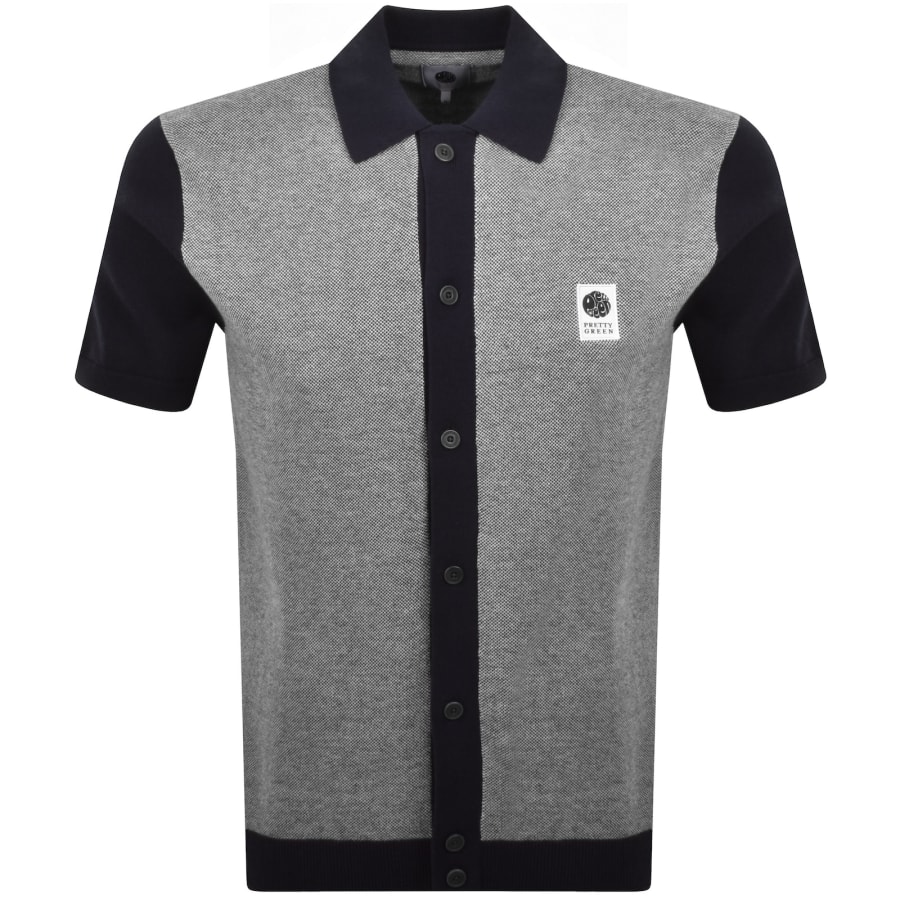 Image number 1 for Pretty Green Roxy Knit Shirt Navy