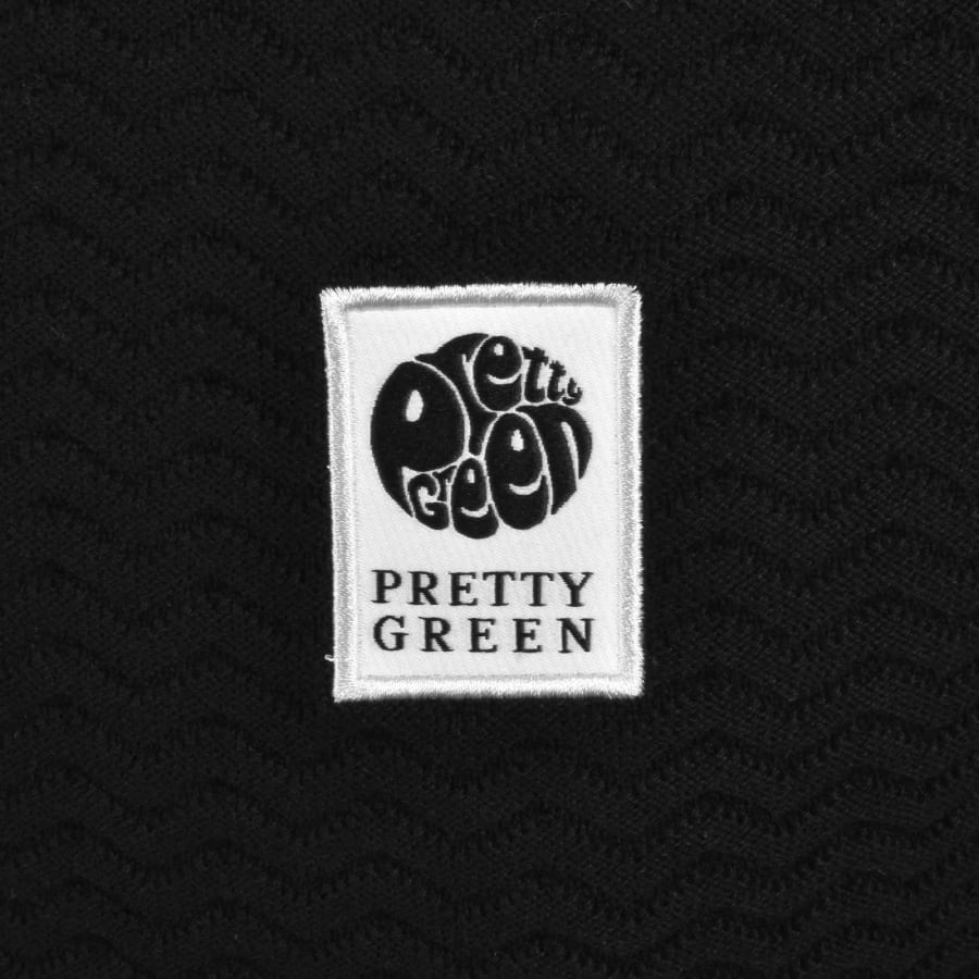 Image number 3 for Pretty Green Stratosphere Knit Polo Black