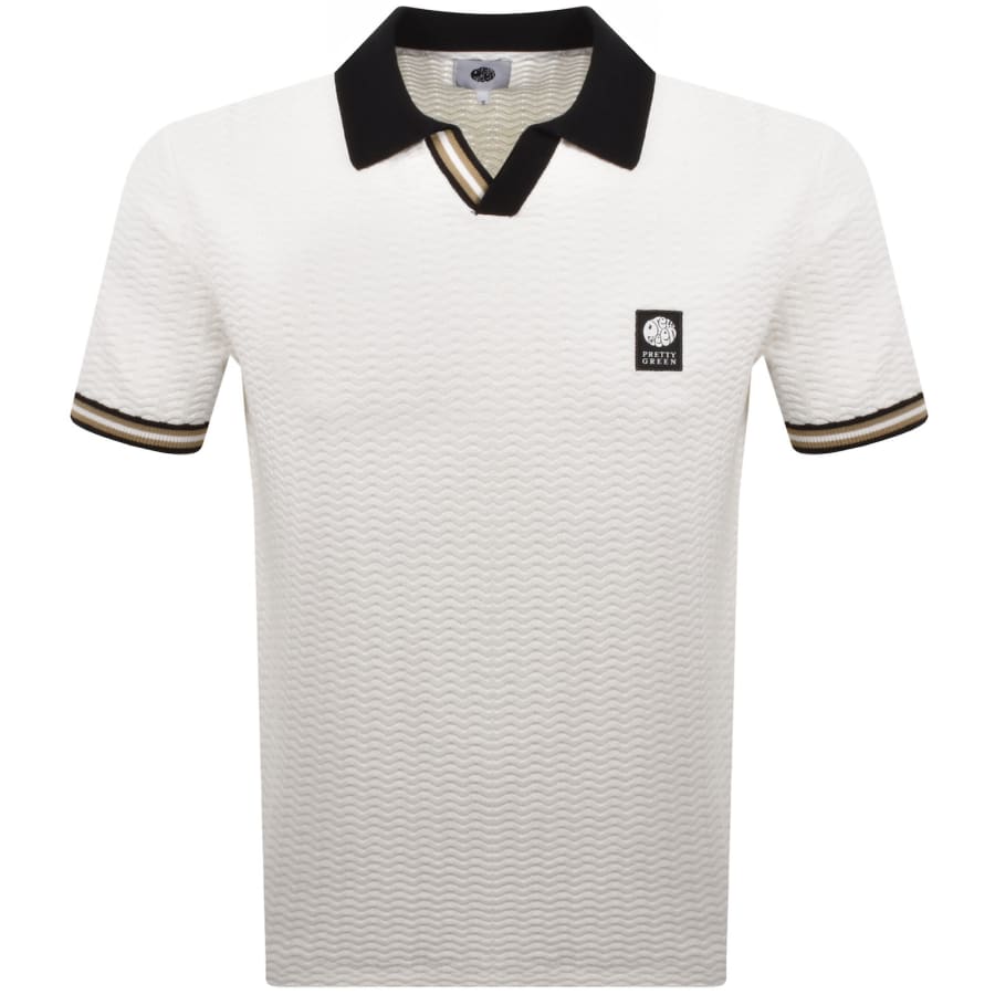 Image number 1 for Pretty Green Stratosphere Knit Polo White