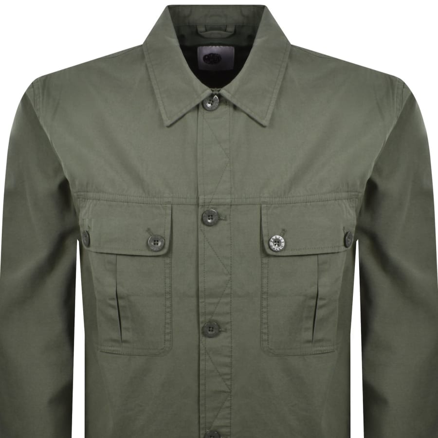 Image number 2 for Pretty Green Bostall Overshirt Green