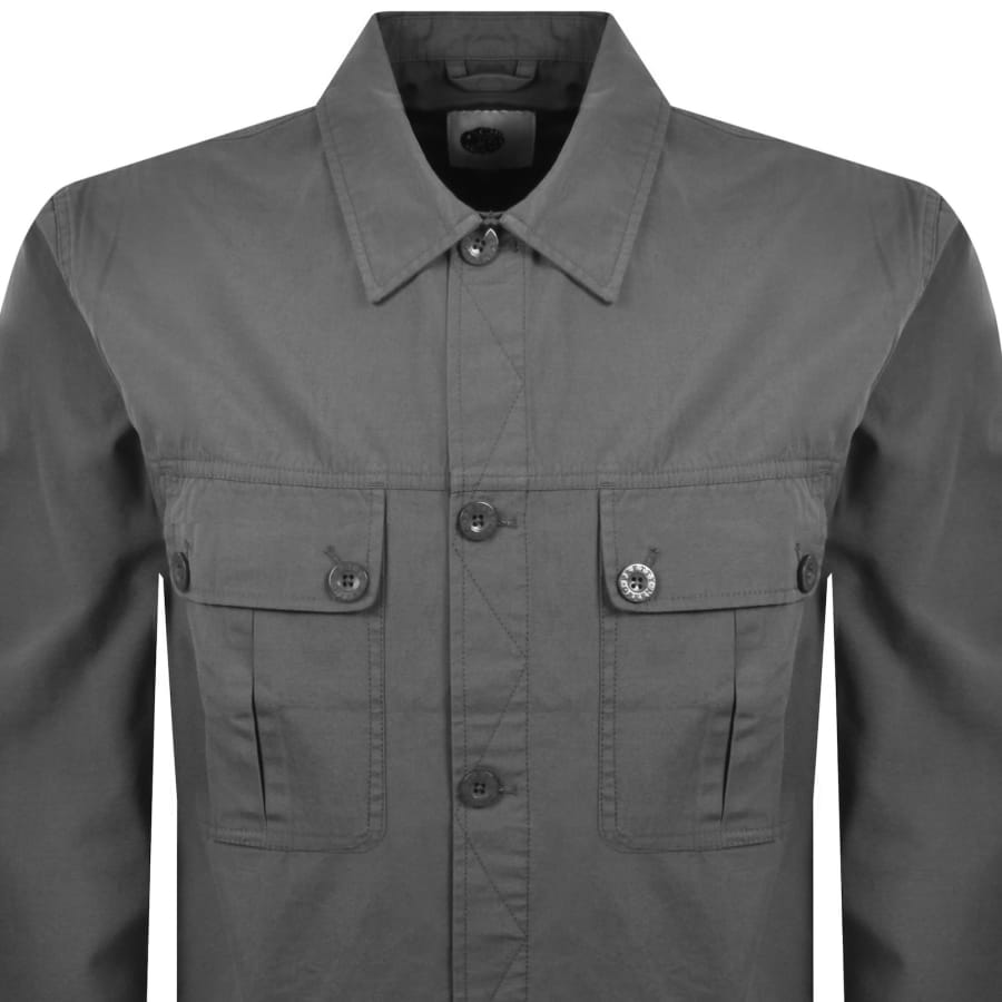 Image number 2 for Pretty Green Bostall Overshirt Grey