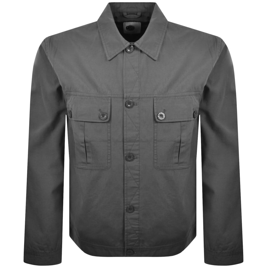 Image number 1 for Pretty Green Bostall Overshirt Grey