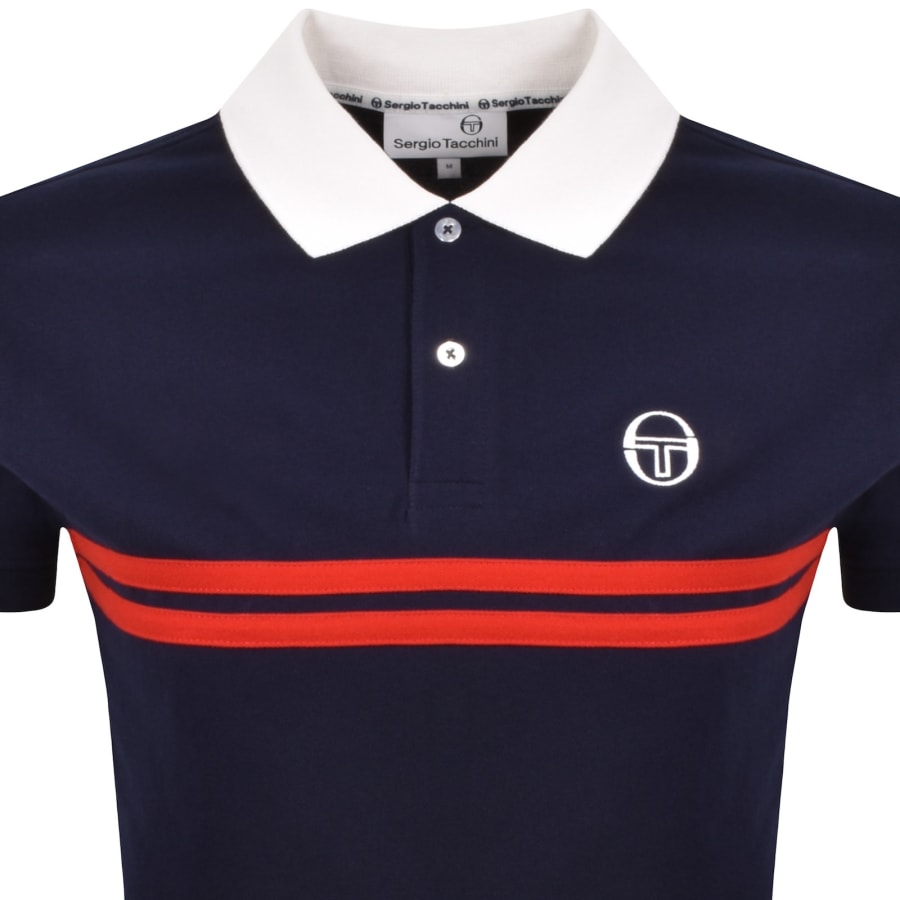 Image number 2 for Sergio Tacchini Supermac Polo T Shirt Blue