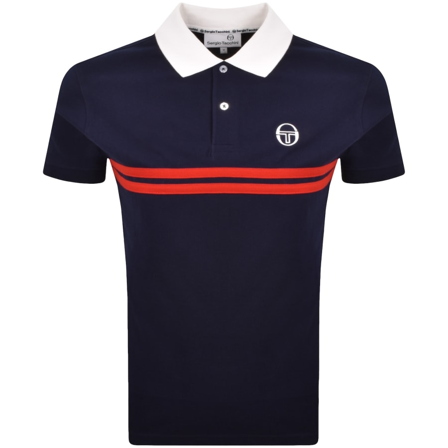 Image number 1 for Sergio Tacchini Supermac Polo T Shirt Blue
