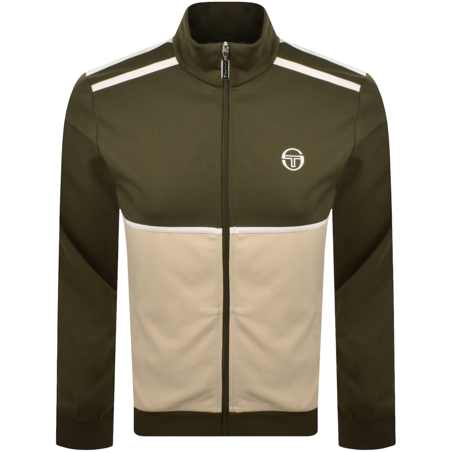 Image number 1 for Sergio Tacchini Locchi Track Top Khaki