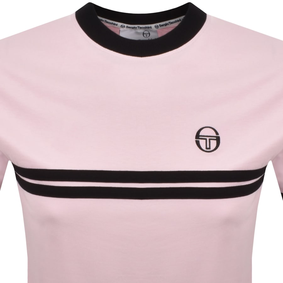 Image number 2 for Sergio Tacchini Supermac T Shirt Pink