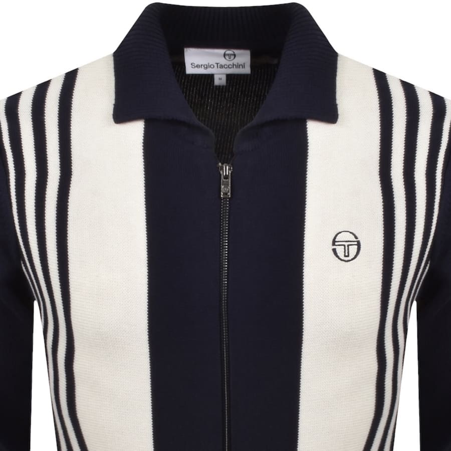 Image number 2 for Sergio Tacchini Cipri Knit Cardigan Navy