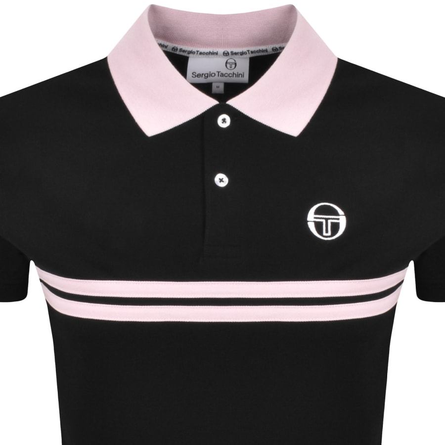Image number 2 for Sergio Tacchini Supermac Polo T Shirt Black
