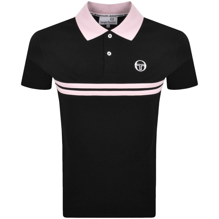 Image number 1 for Sergio Tacchini Supermac Polo T Shirt Black