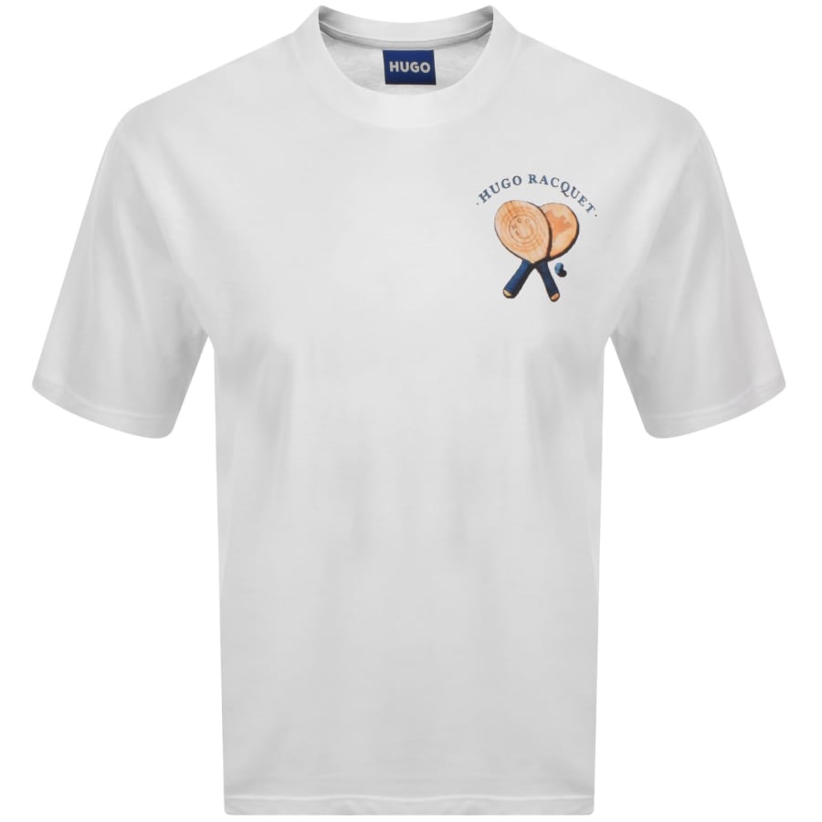 Image number 2 for HUGO Blue Nulaxo T Shirt White