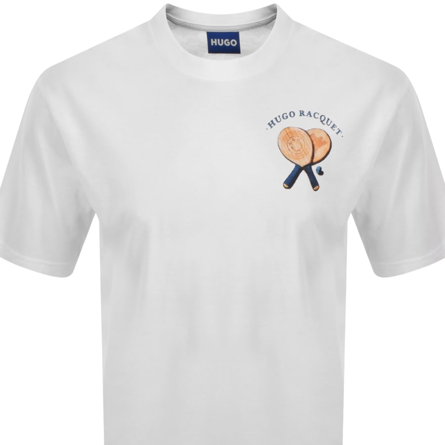 Image number 3 for HUGO Blue Nulaxo T Shirt White