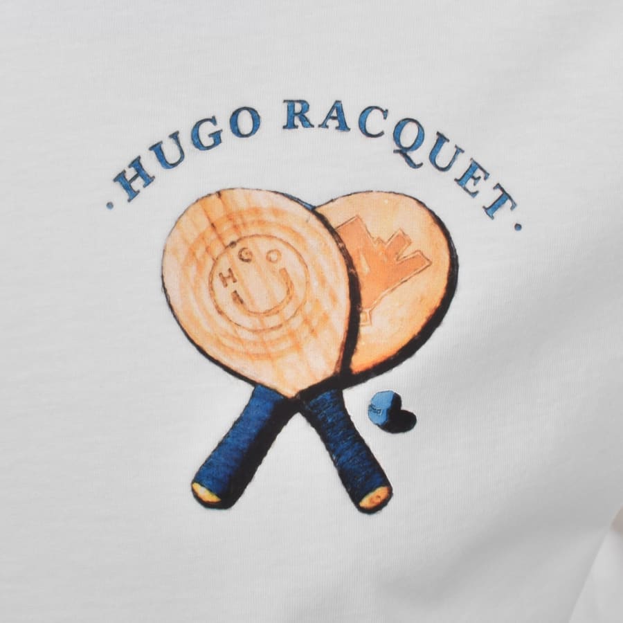Image number 4 for HUGO Blue Nulaxo T Shirt White