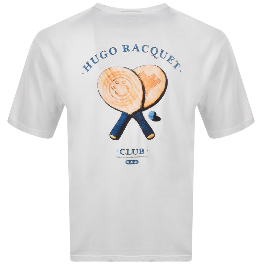 Image number 5 for HUGO Blue Nulaxo T Shirt White