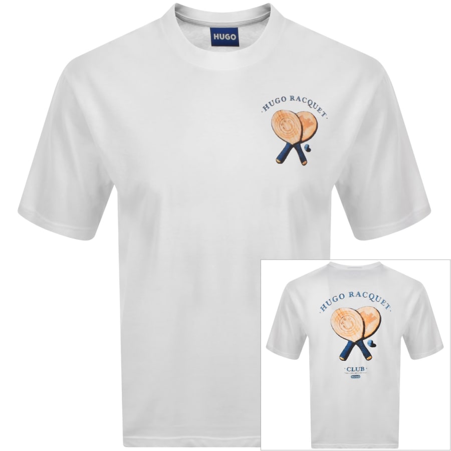 Image number 1 for HUGO Blue Nulaxo T Shirt White