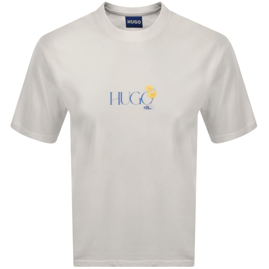 Image number 2 for HUGO Blue Nulaxo T Shirt Cream