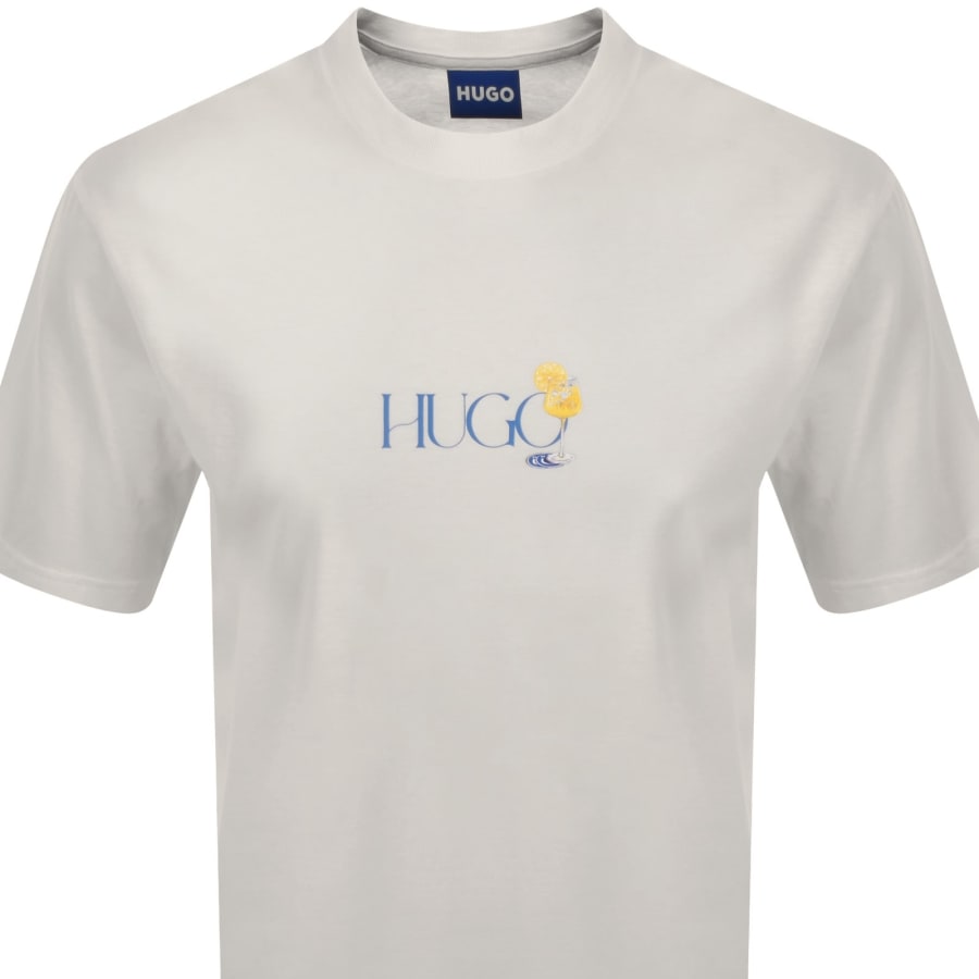 Image number 3 for HUGO Blue Nulaxo T Shirt Cream