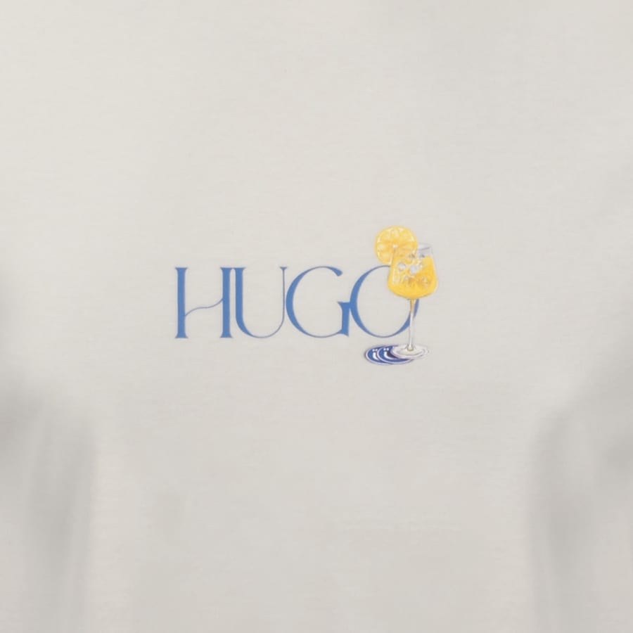 Image number 4 for HUGO Blue Nulaxo T Shirt Cream