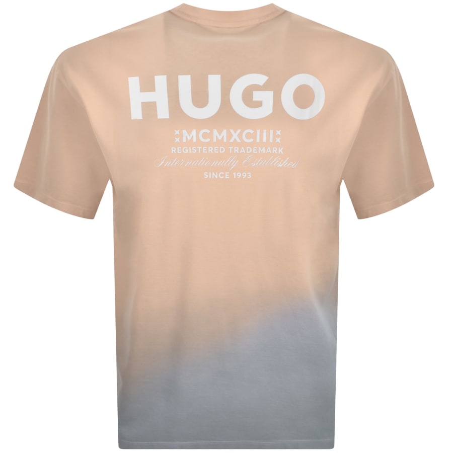 Image number 5 for HUGO Blue Nalono T Shirt Orange