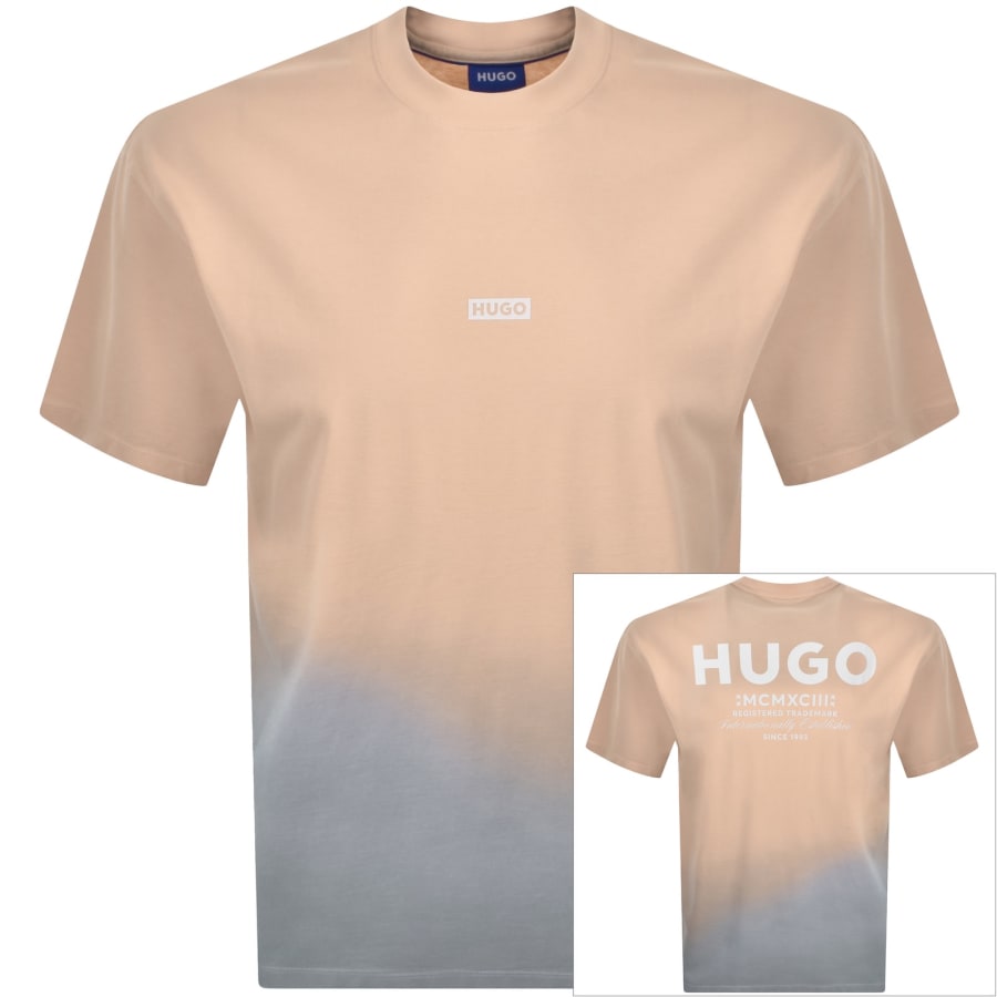 Image number 1 for HUGO Blue Nalono T Shirt Orange