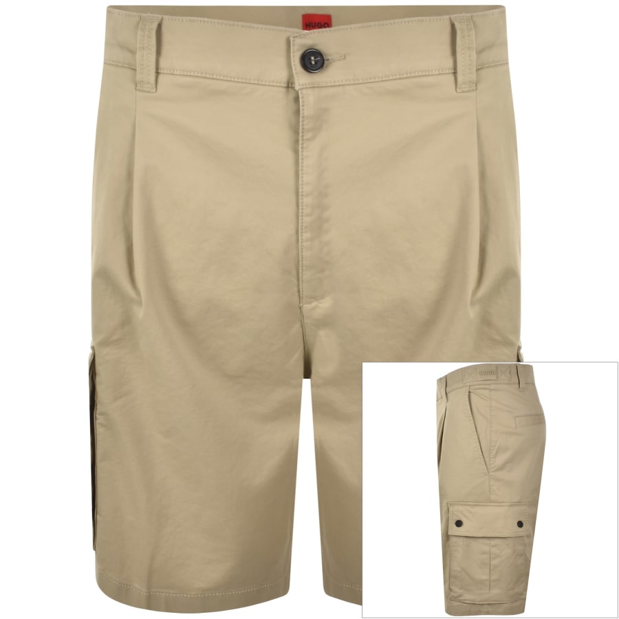 Image number 1 for HUGO Craysen262 Cargo Shorts Beige